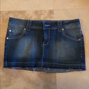 Vintage low rise jean skirt